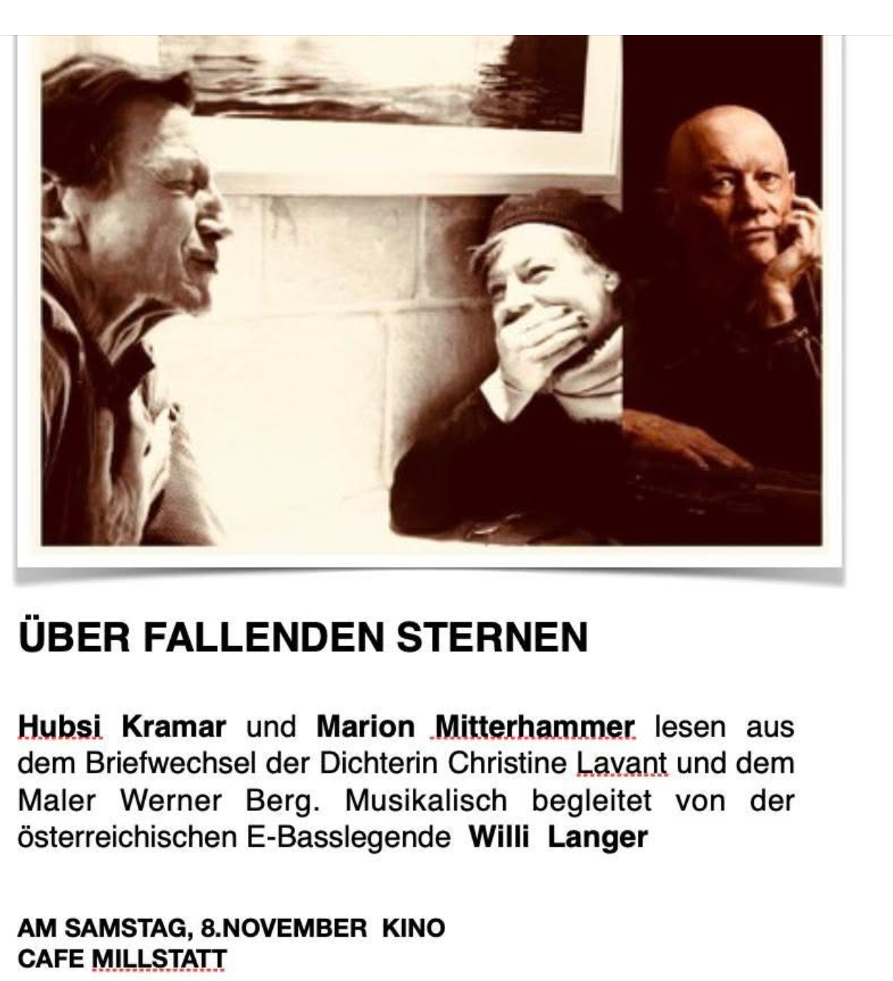 ÜBER FALLENDE STERNE Bild